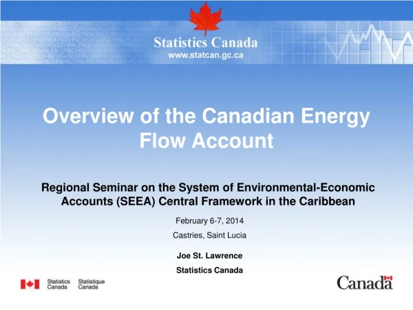 Overview of the Canadian Energy Flow Account