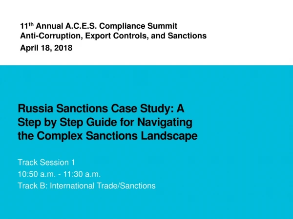 Russia Sanctions Case Study: A Step by Step Guide for Navigating the Complex Sanctions Landscape
