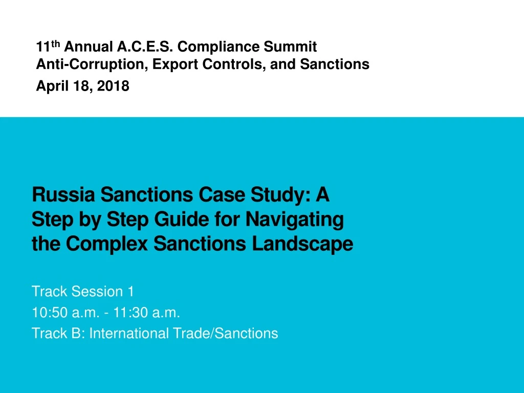 11 th annual a c e s compliance summit anti