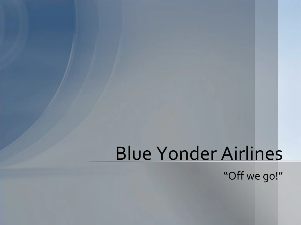 blue yonder airlines