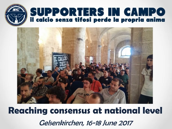 Reaching consensus at national level Gelsenkirchen, 16-18 June 2017
