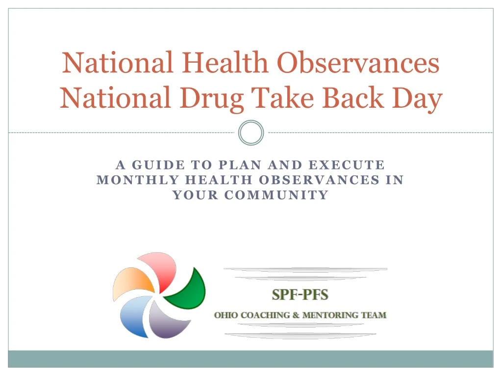 national health observances national drug take back day