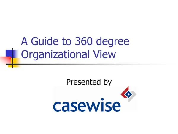 a guide to 360 degree organizational view