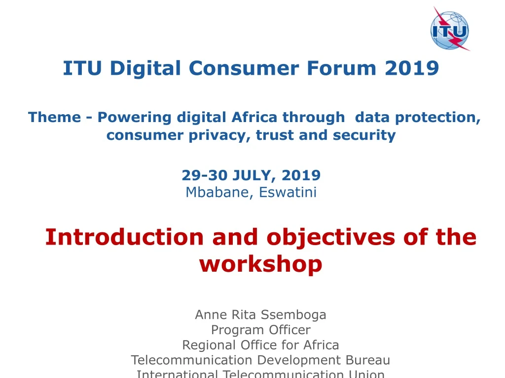 itu digital consumer forum 2019 theme powering