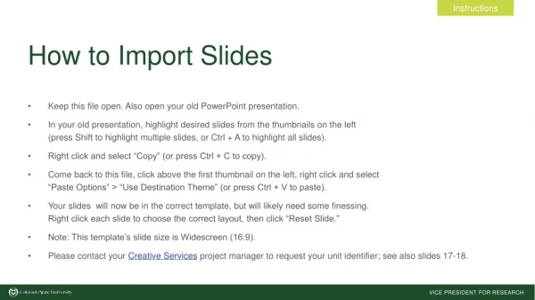 How to Import Slides