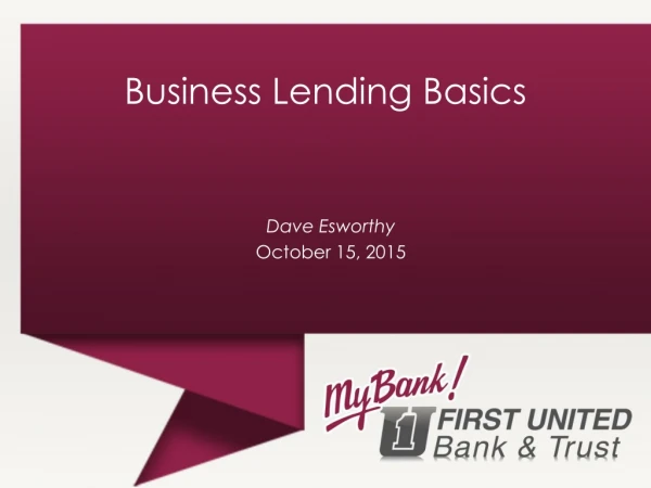 Business Lending Basics