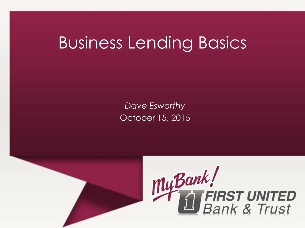 business lending basics