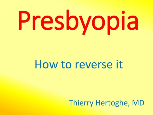 Presbyopia