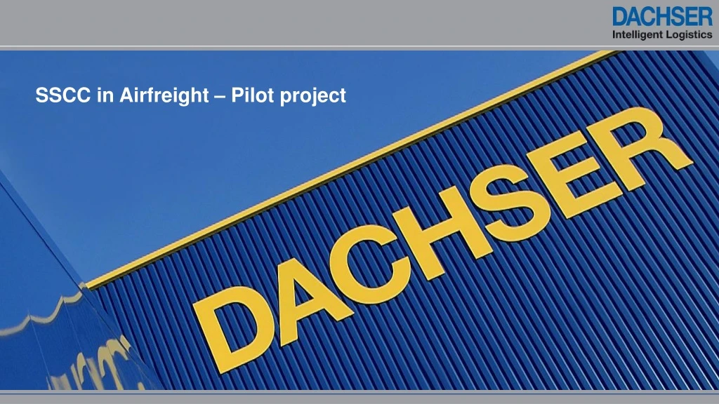 sscc in airfreight pilot project