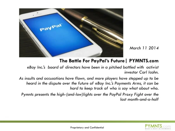 March 11 2014 The Battle For PayPal’s Future| PYMNTS