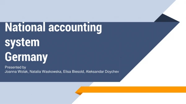 National accounting system Germany