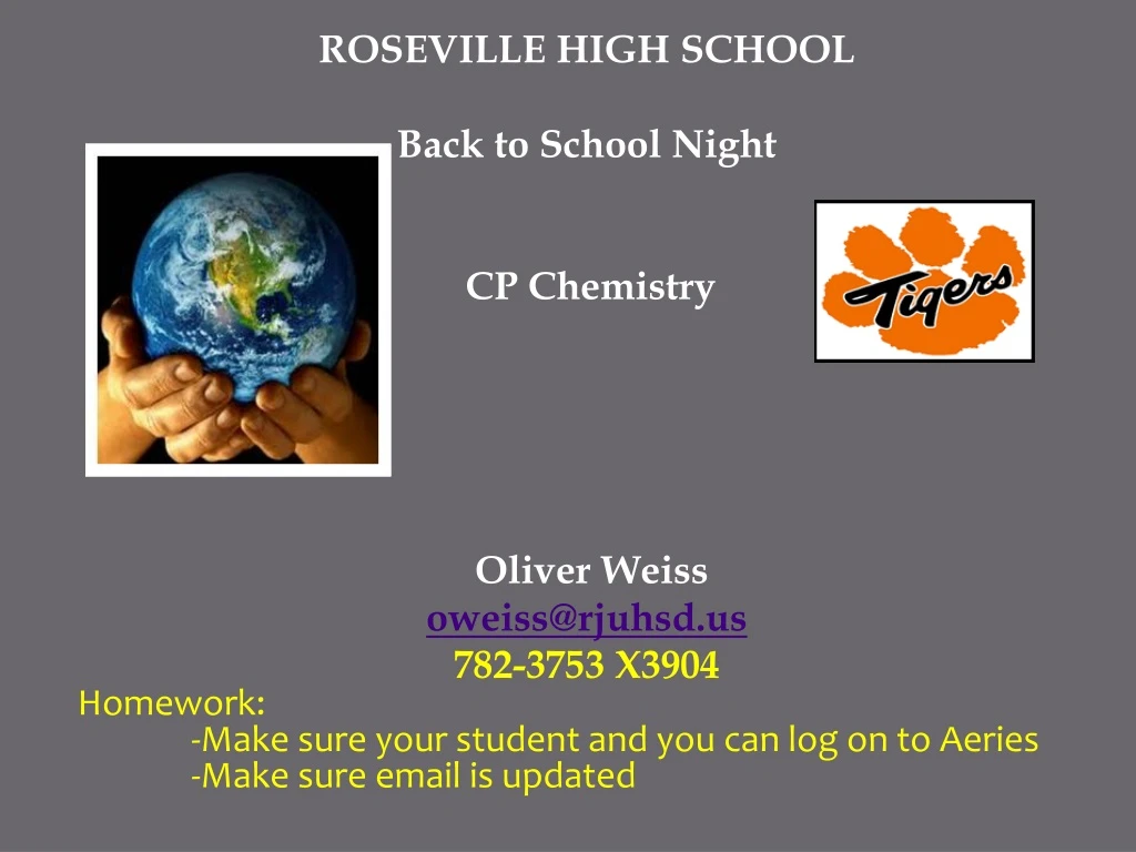 roseville high school back to school night