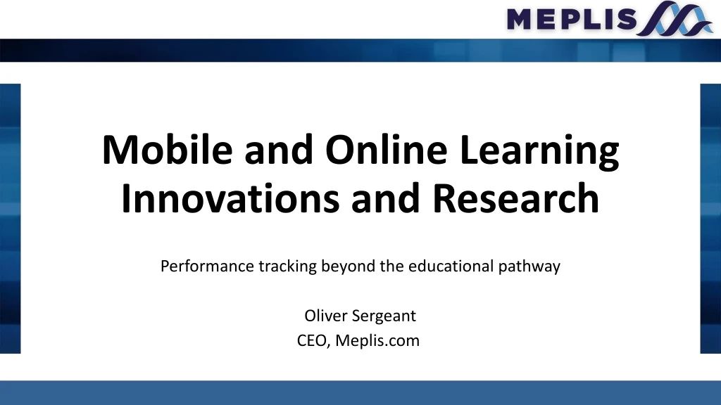 mobile and online learning innovations and research