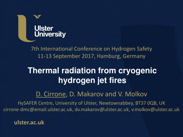 Thermal radiation from cryogenic hydrogen jet fires