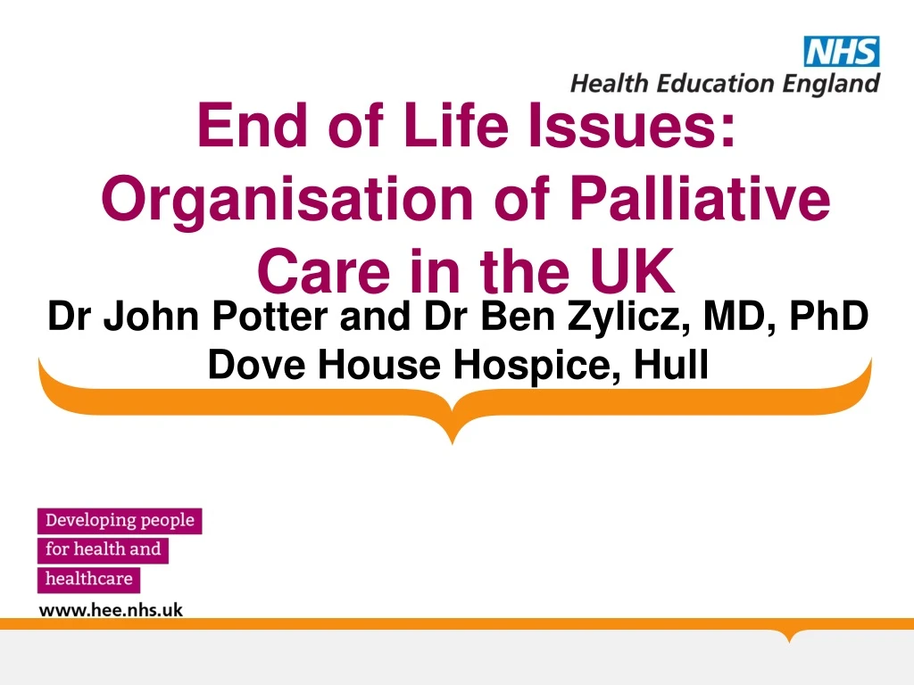 end of life issues organisation of palliative