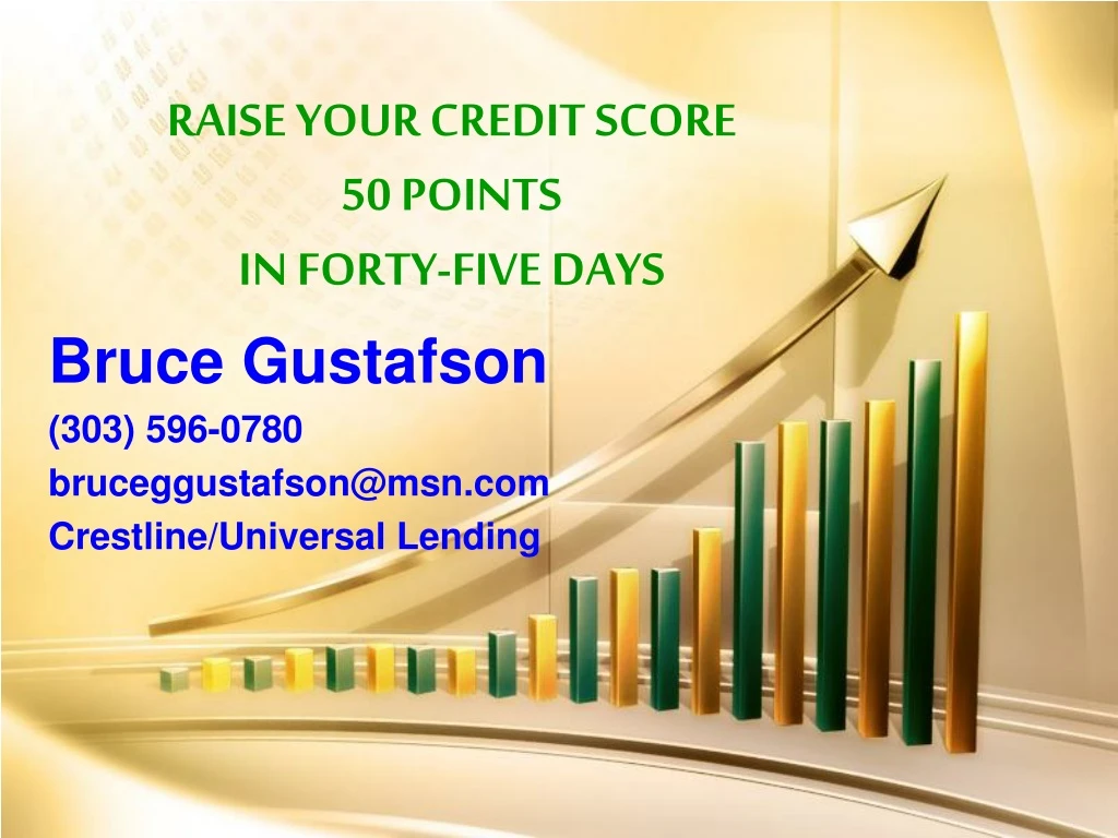 raise your credit score 50 points in forty five days