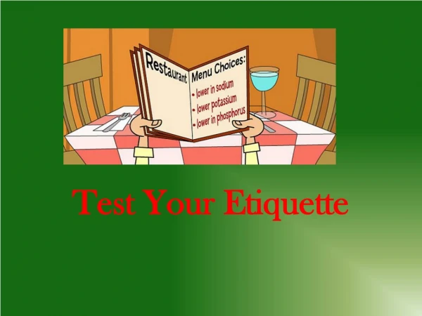 Test Your Etiquette