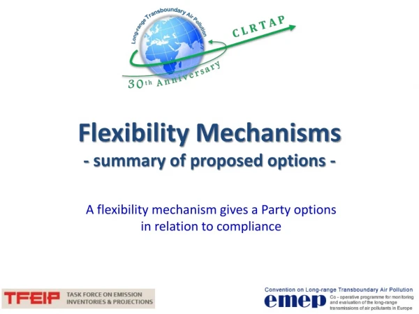 Flexibility Mechanisms - summary of proposed options -