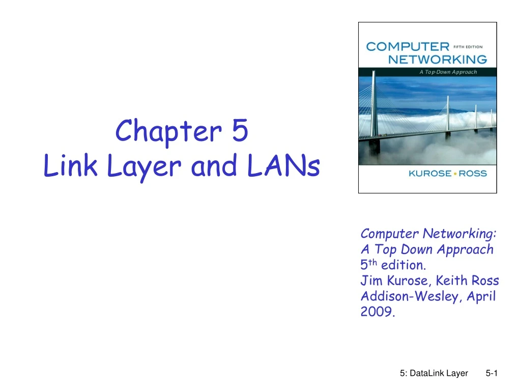 chapter 5 link layer and lans