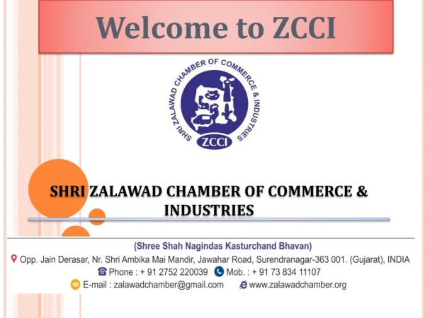 SHRI ZALAWAD CHAMBER OF COMMERCE &amp; INDUSTRIES
