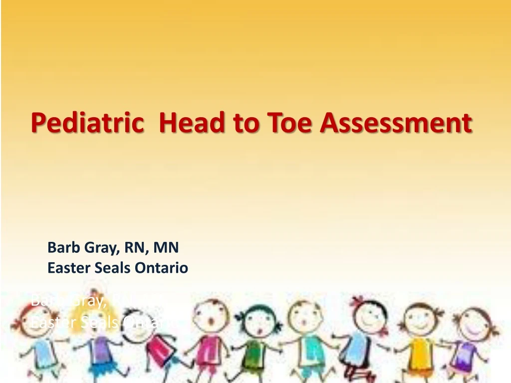 pediatric head to toe assessment