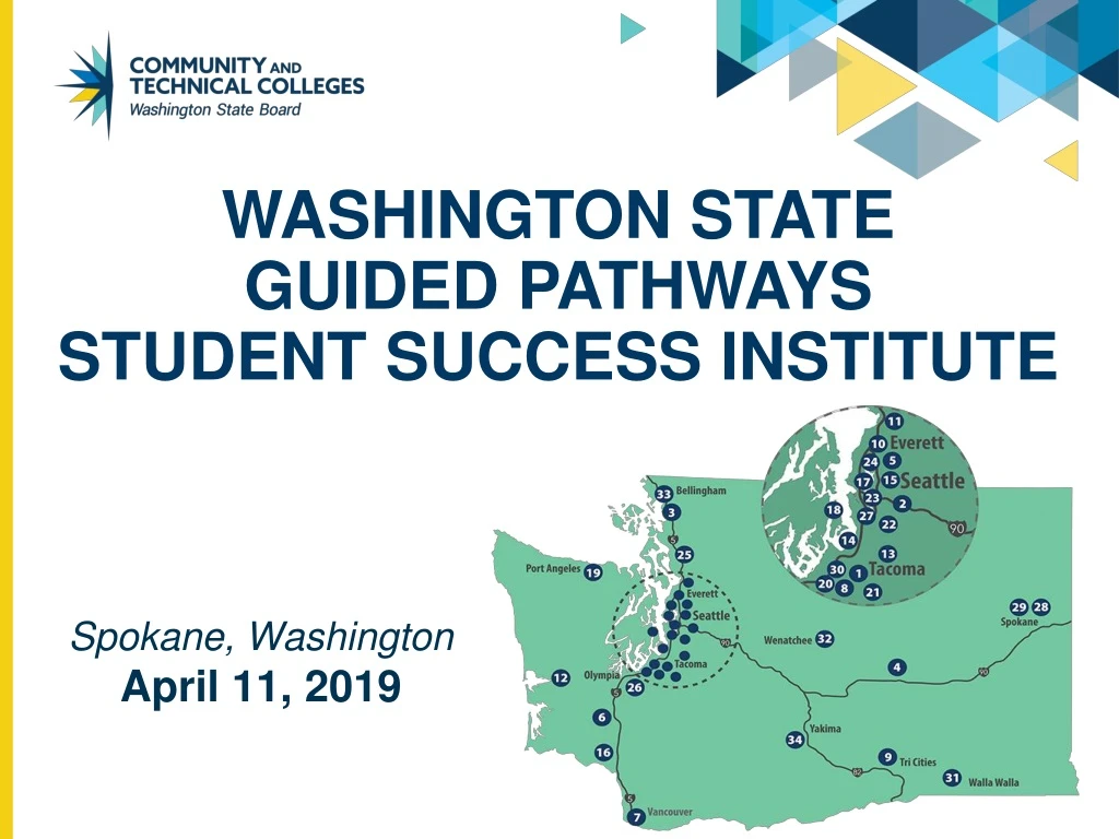 washington state guided pathways student success institute