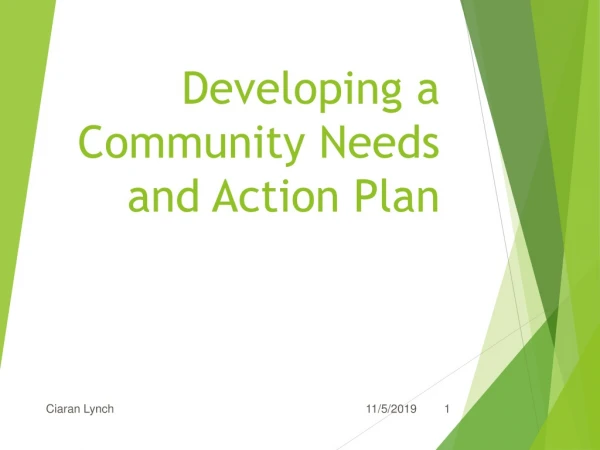 Developing a Community Needs and Action Plan