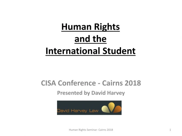 Human Rights and the International Student