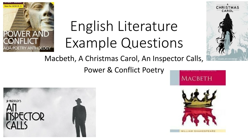 english literature example questions