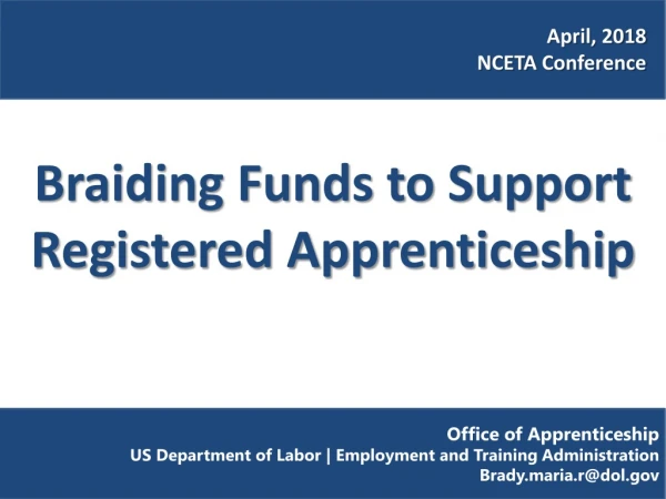 Office of Apprenticeship US Department of Labor | Employment and Training Administration