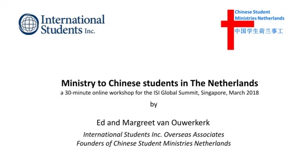 Ministry to Chinese students in The Netherlands