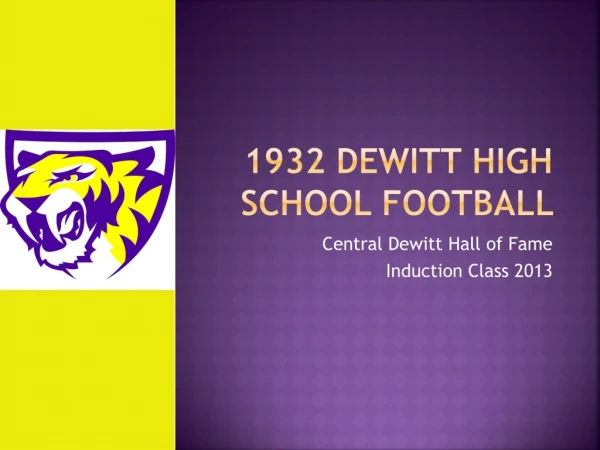 1932 DeWitt high school football