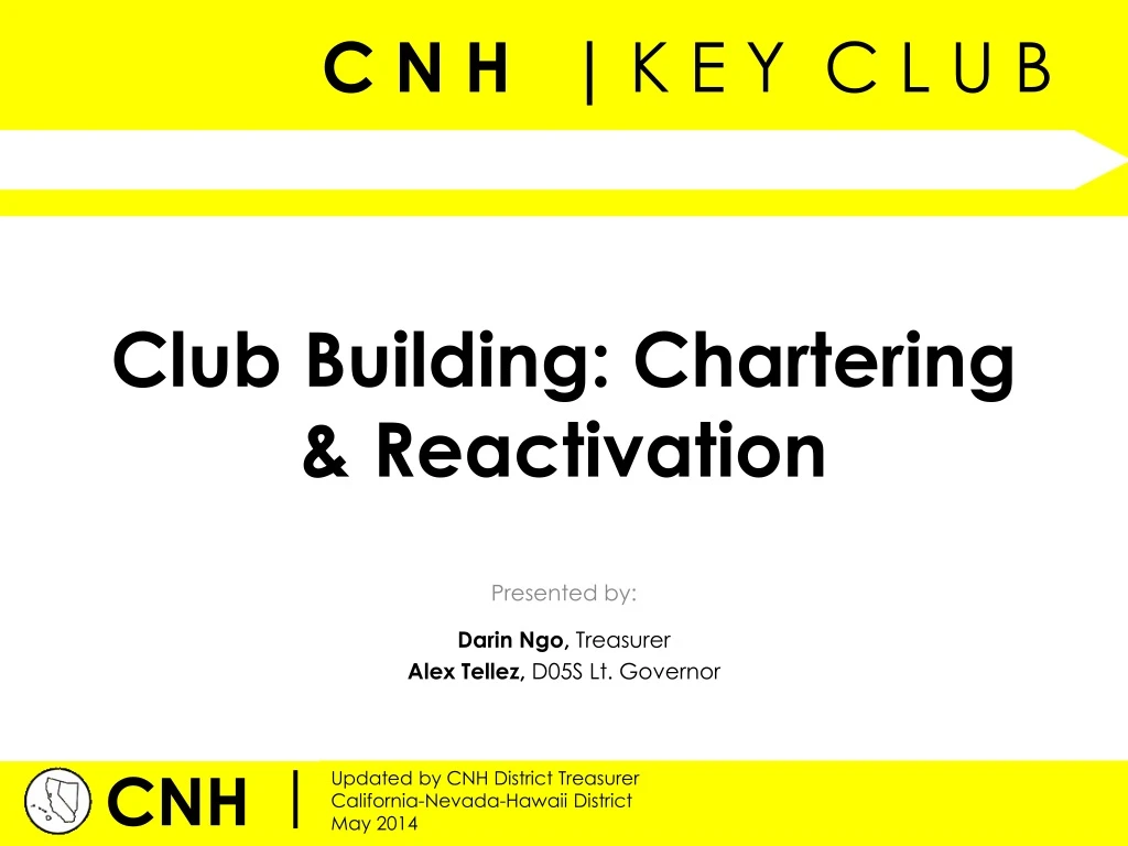 club building chartering reactivation