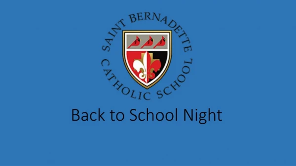 Back to School Night