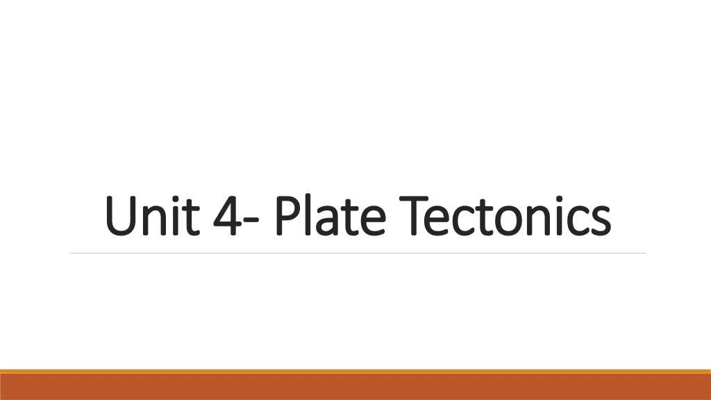 unit 4 plate tectonics