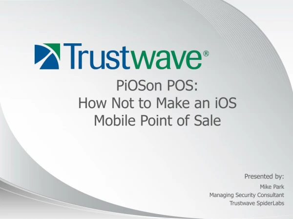 PiOSon POS: How Not to Make an iOS Mobile Point of Sale