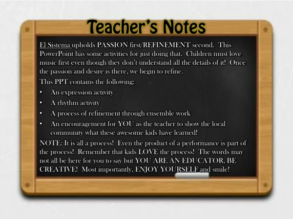 Teacher’s Notes