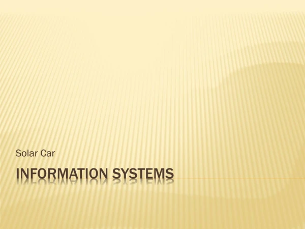 Information Systems