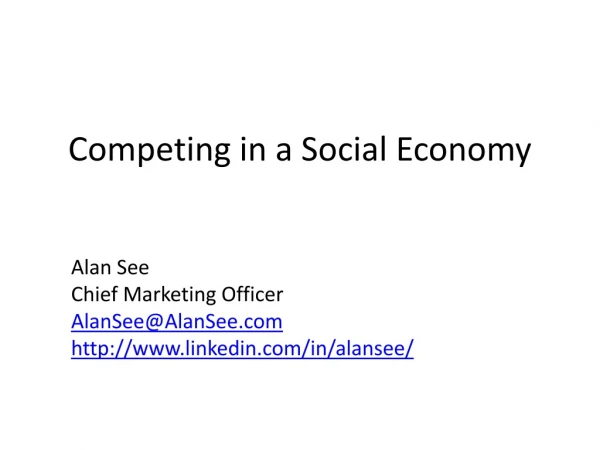 Competing in a Social Economy