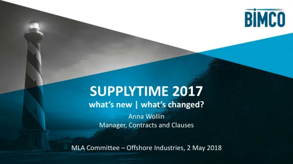SUPPLYTIME 2017 what’s new | what’s changed?