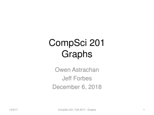 CompSci 201 Graphs