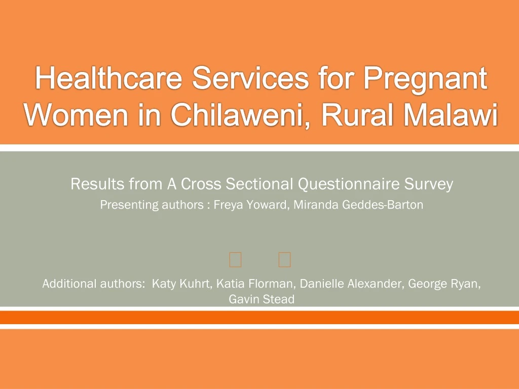 healthcare services for pregnant women in chilaweni rural malawi