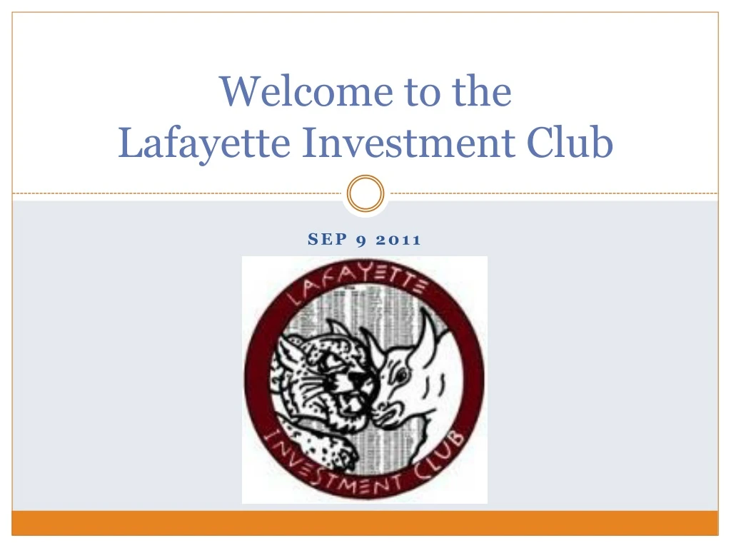 welcome to the lafayette investment club