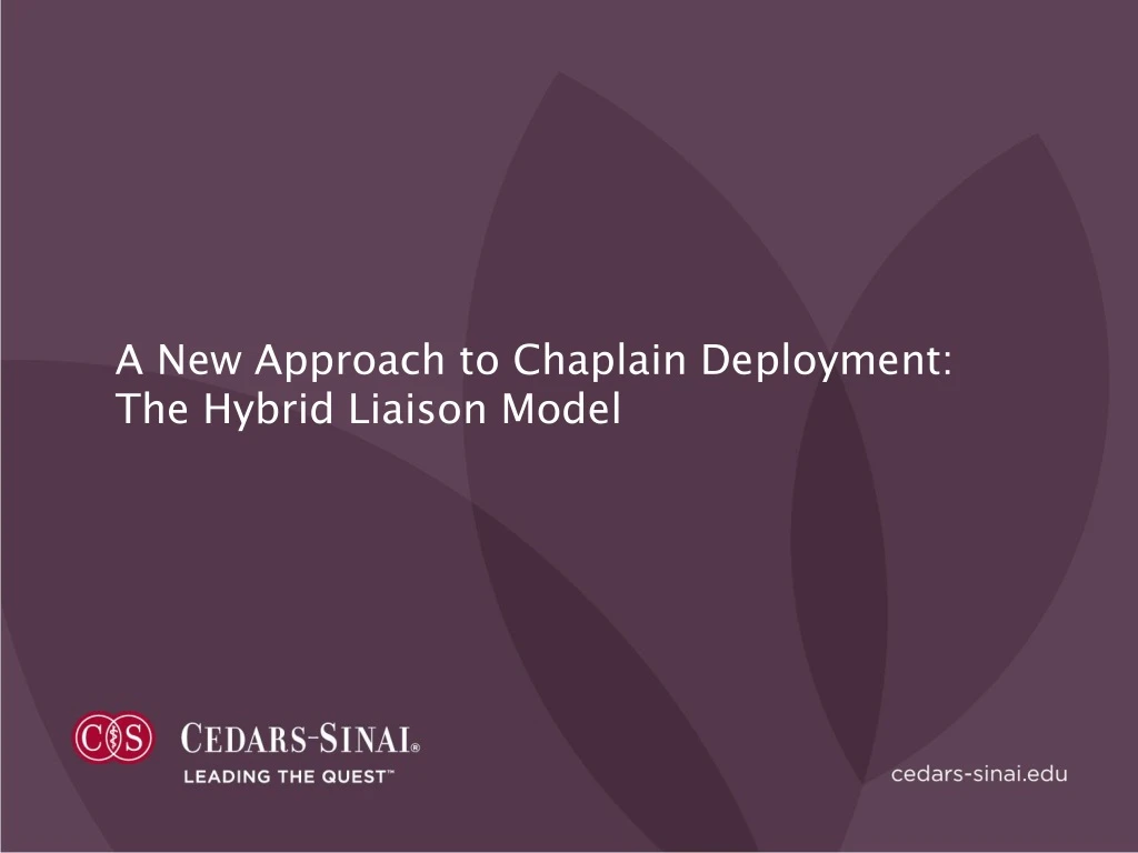 a new approach to chaplain deployment the hybrid liaison model