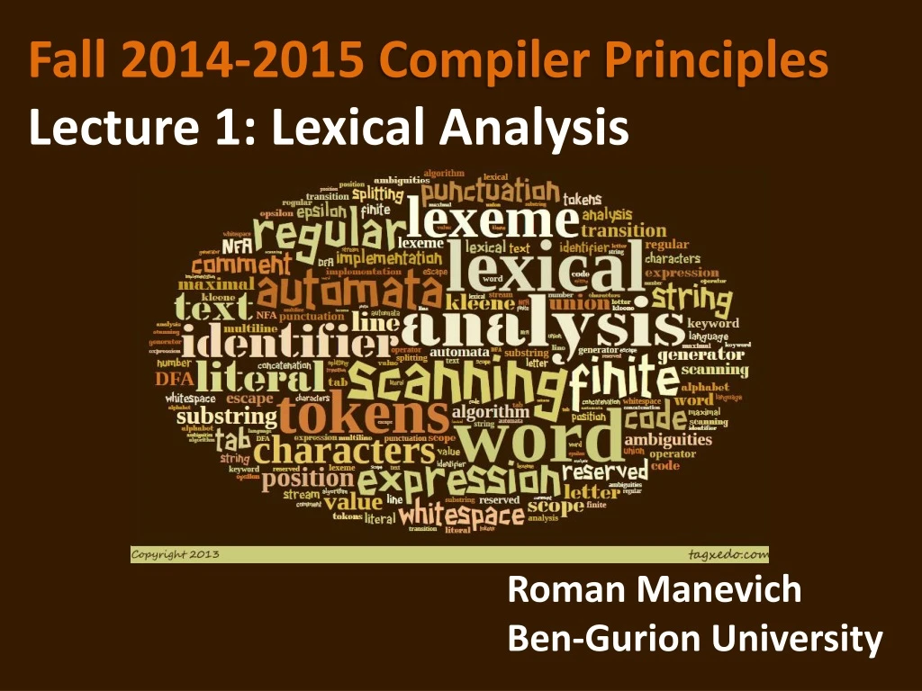 fall 2014 2015 compiler principles lecture