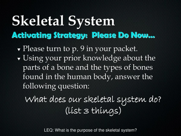 Skeletal System