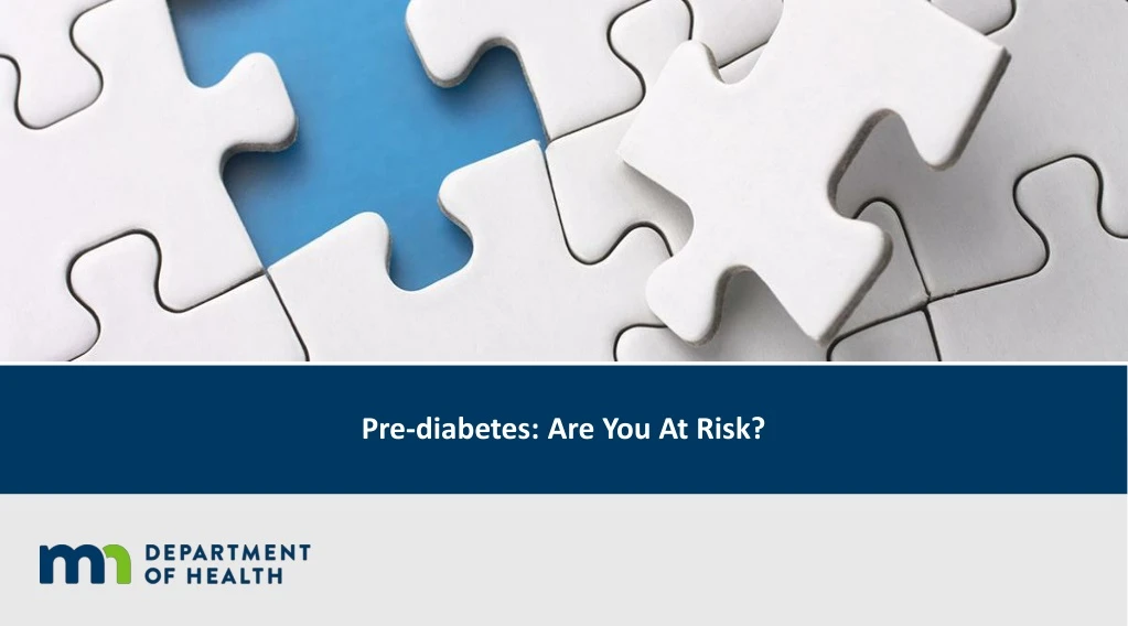 pre diabetes are you at risk