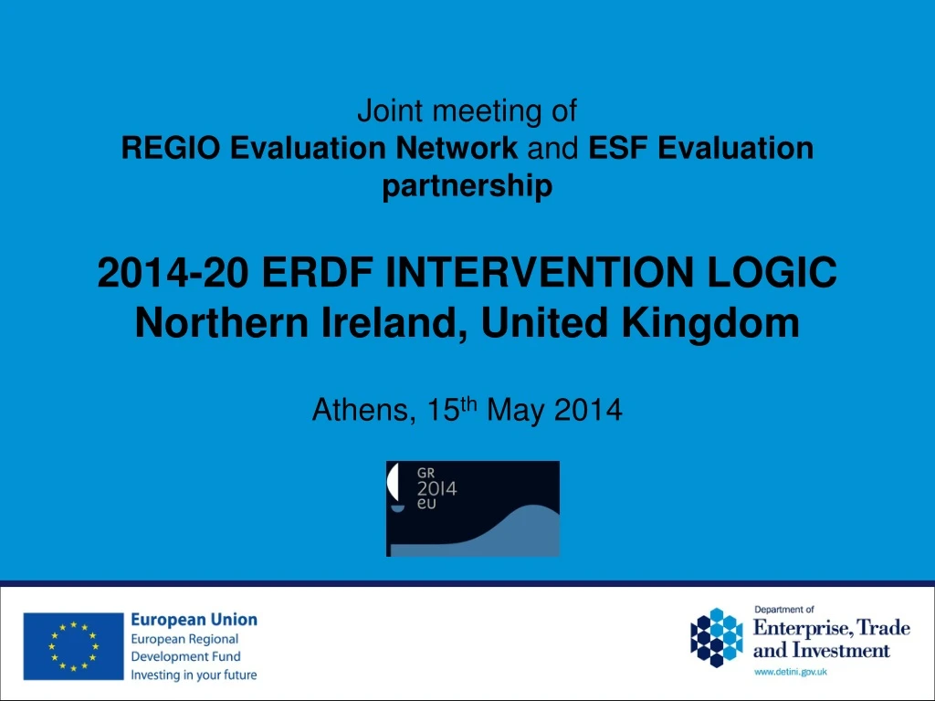 joint meeting of regio evaluation network