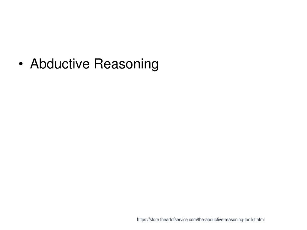 abductive reasoning