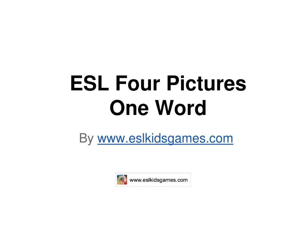 esl four pictures one word